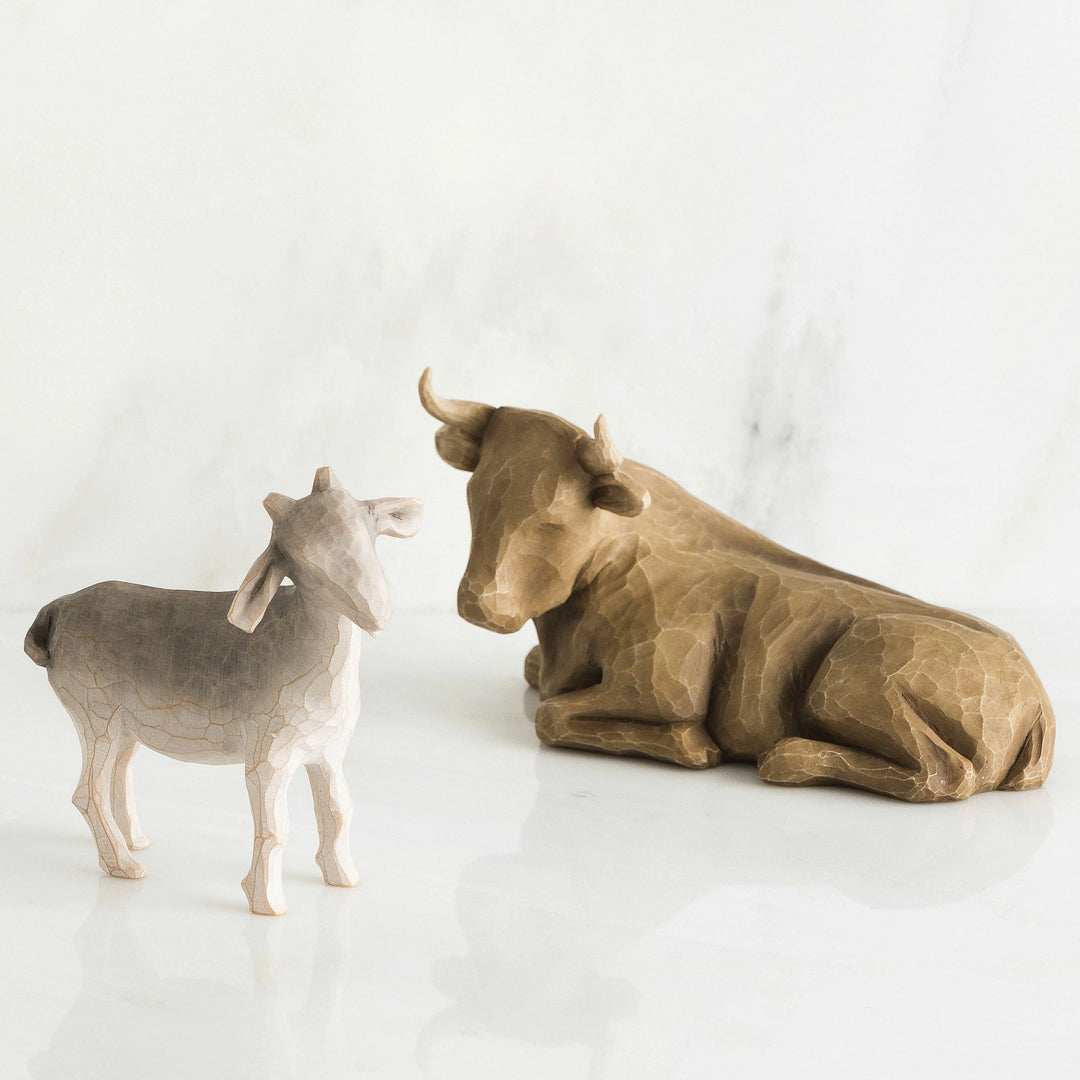 Ox and Goat Figurines by Willow Tree