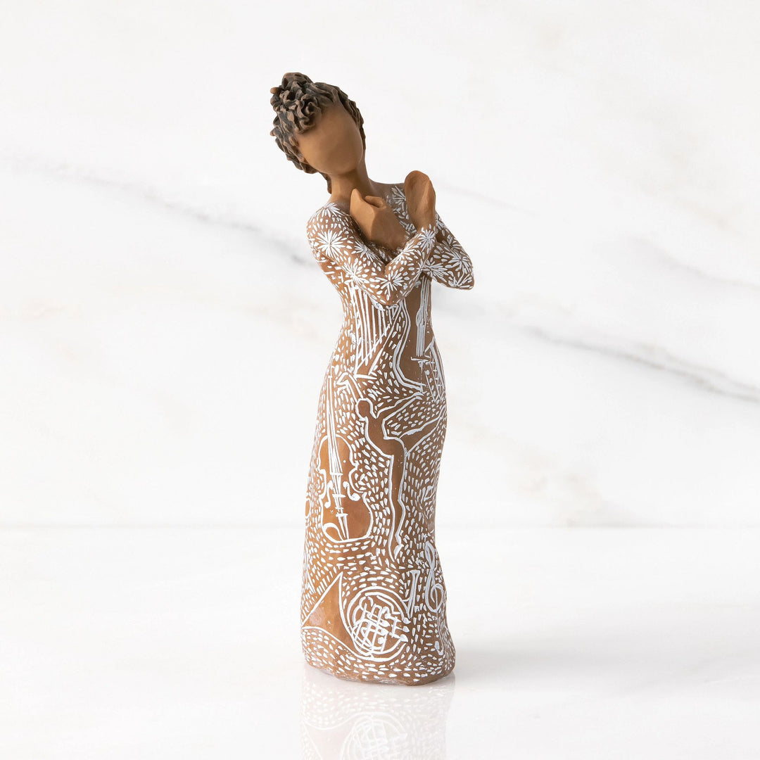 Music Speaks Figurine (darker skin and hair) by Willow Tree