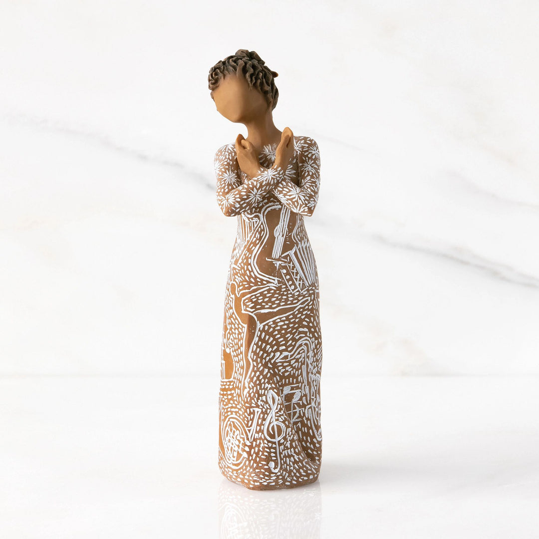 Music Speaks Figurine (darker skin and hair) by Willow Tree