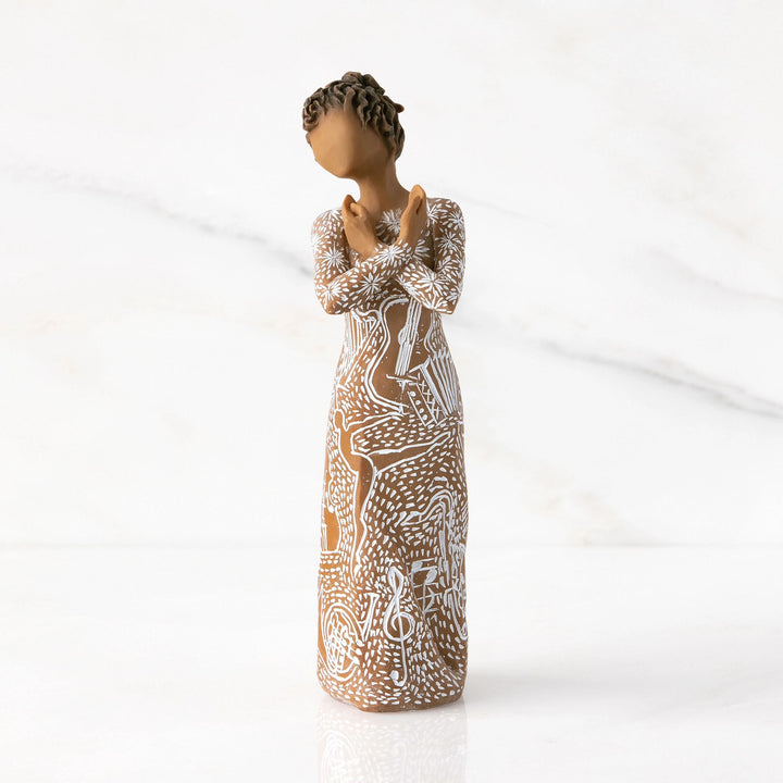 Music Speaks Figurine (darker skin and hair) by Willow Tree