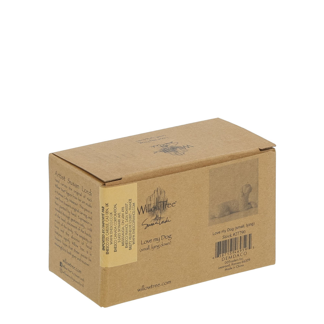 Love my Dog (small, lying) Figurine by Willow Tree