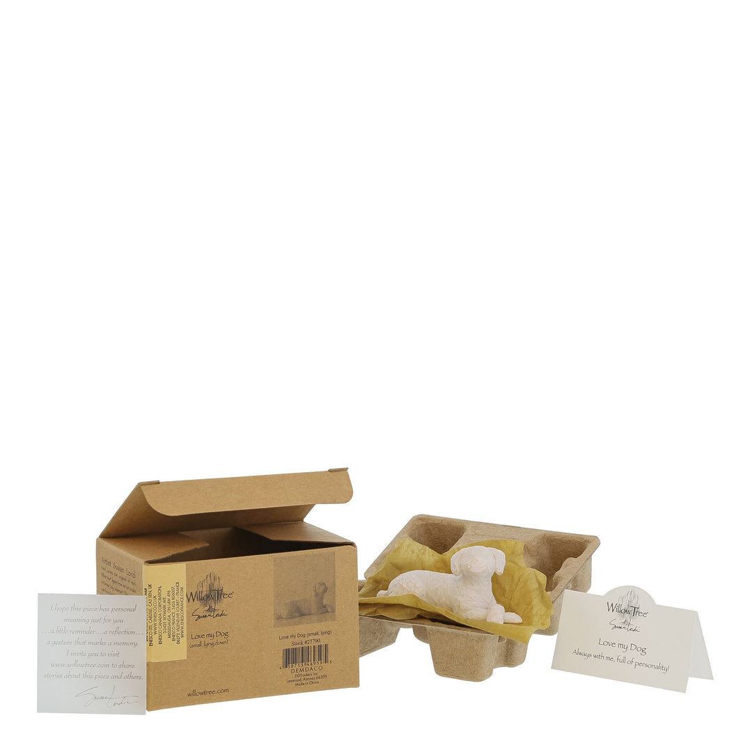 Love my Dog (small, lying) Figurine by Willow Tree