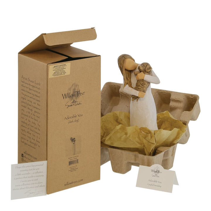 Adorable You (dark dog) Figurine by Willow Tree