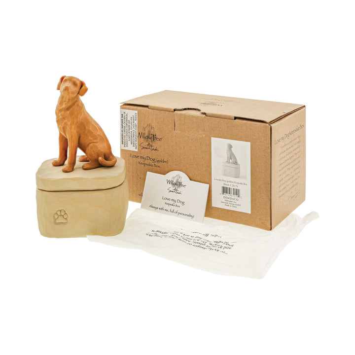 Love my Dog (Golden) Box by Willow Tree