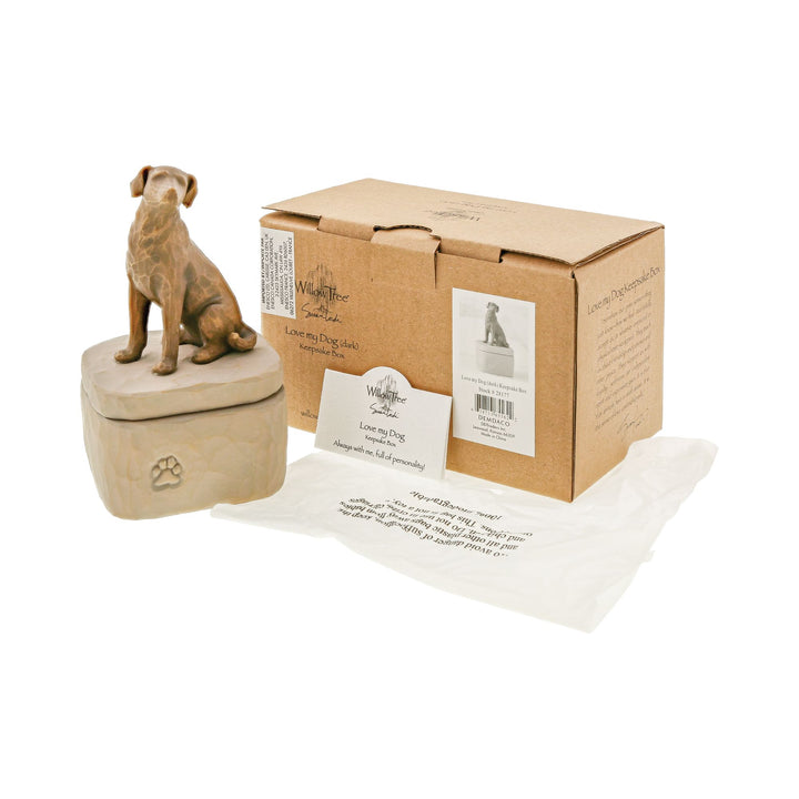 Love my Dog (Dark) Box by Willow Tree