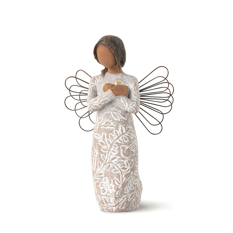 Remembrance Figurine (darker skin and hair) by Willow Tree