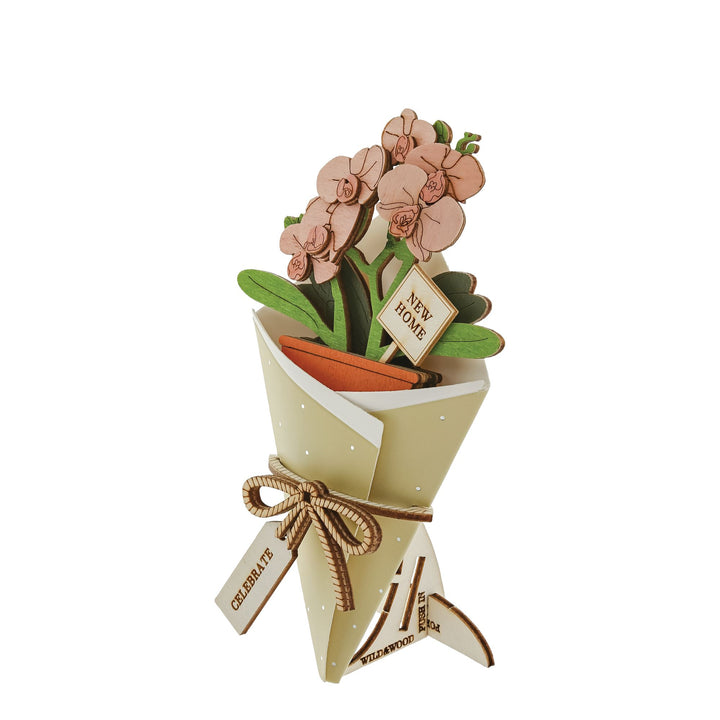 New Home 3D Flower Figurine Card Letterbox gift