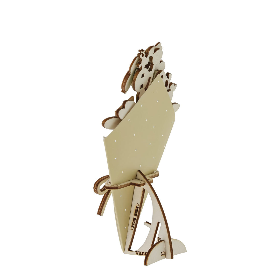 New Home 3D Flower Figurine Card Letterbox gift