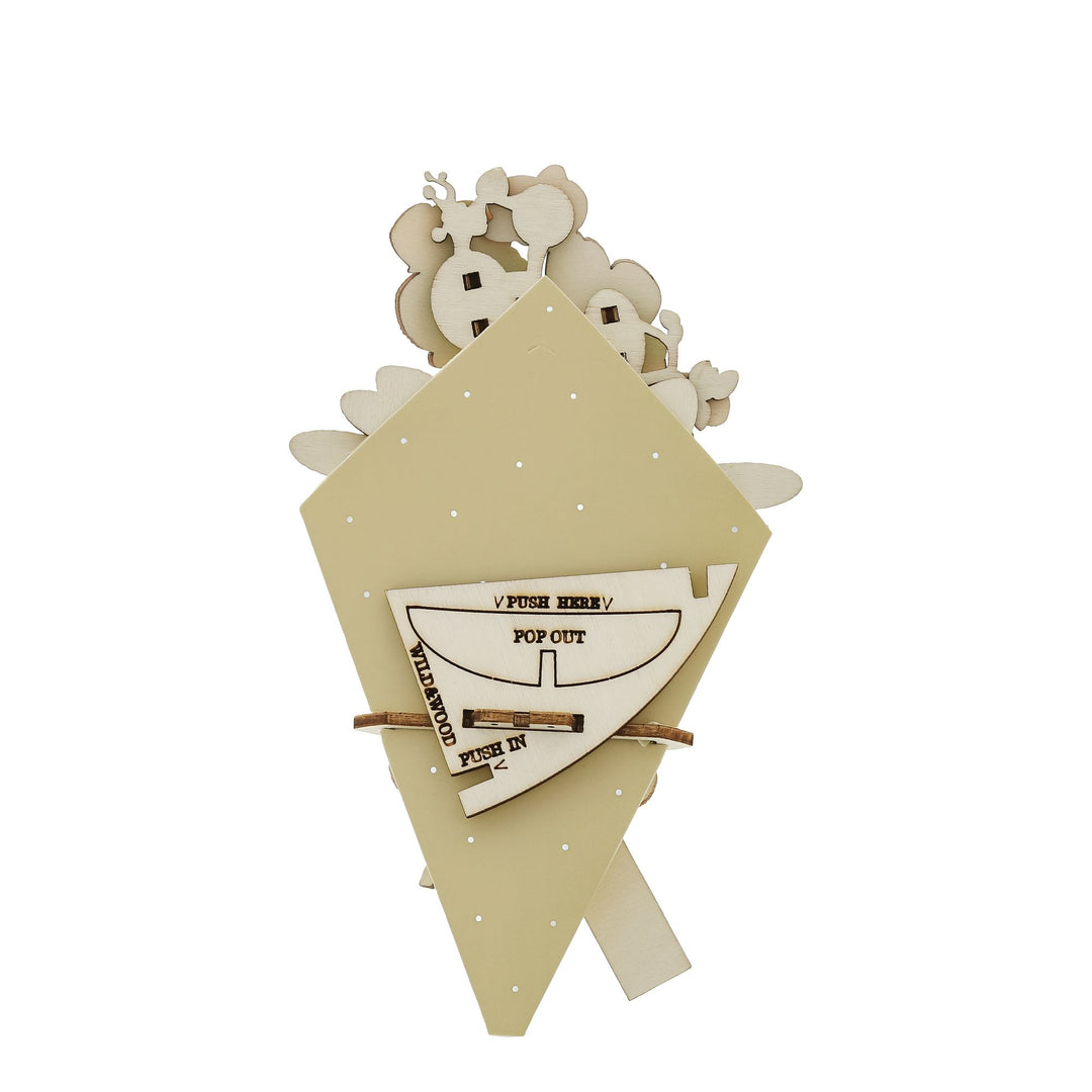 New Home 3D Flower Figurine Card Letterbox gift