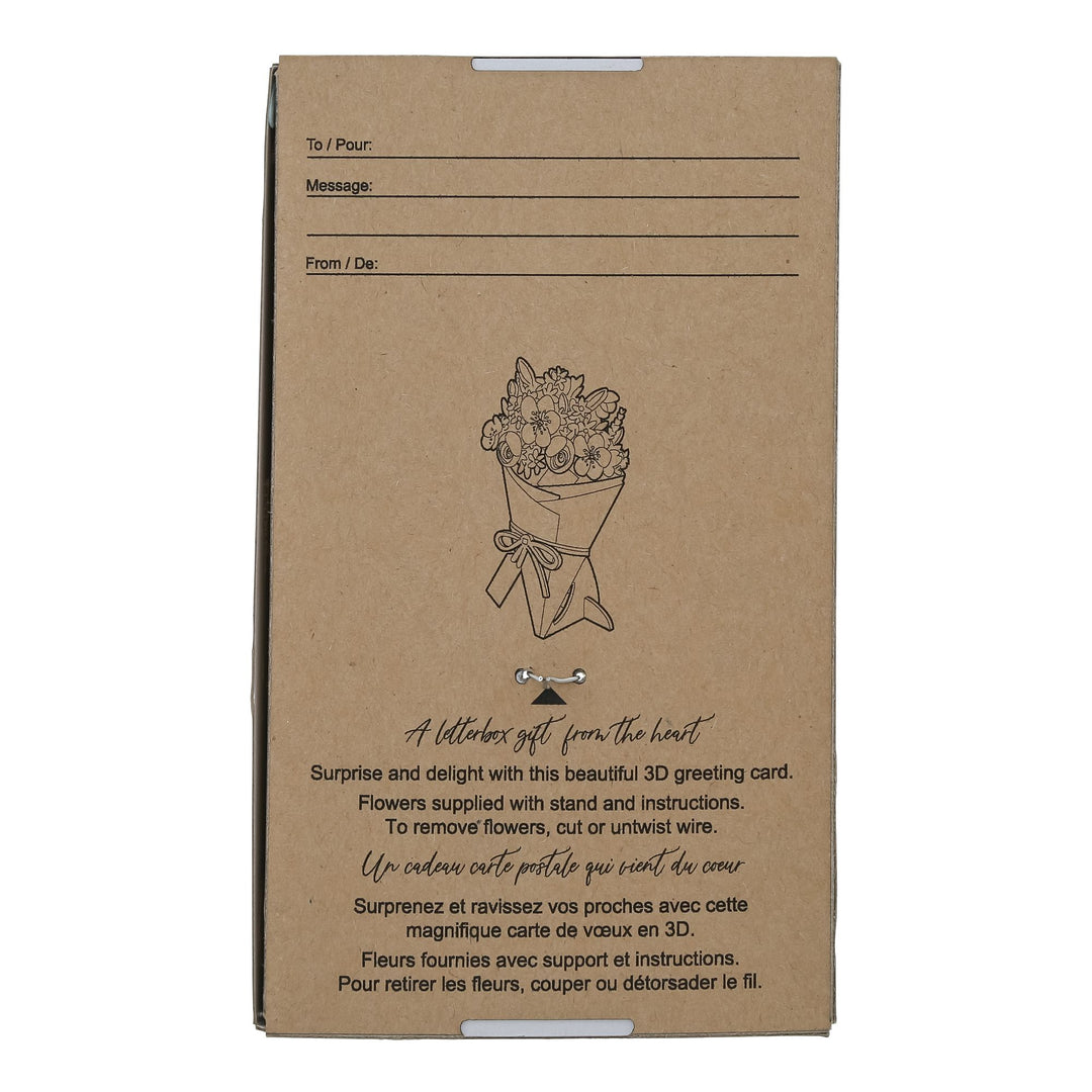 New Home 3D Flower Figurine Card Letterbox gift