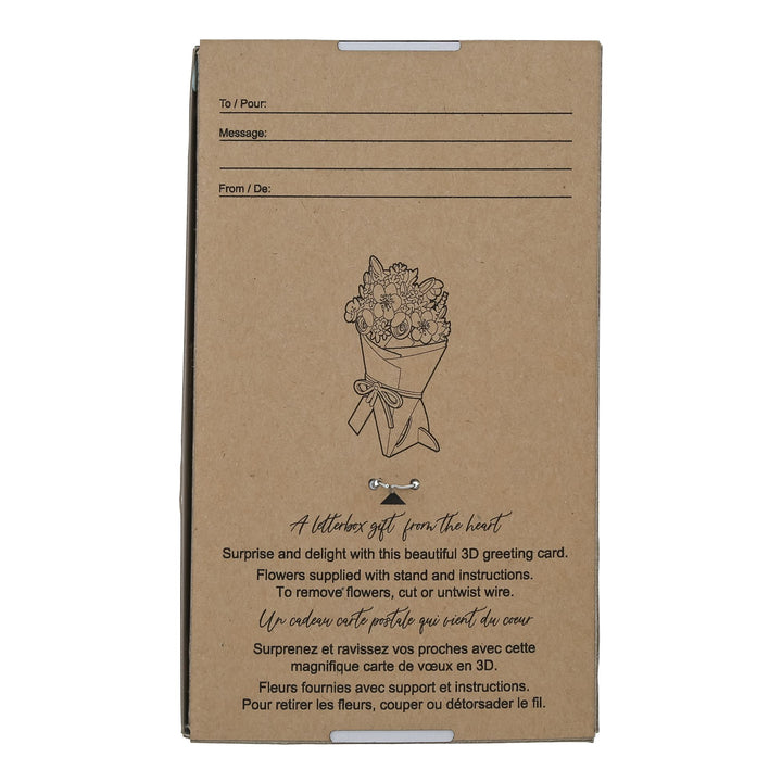 New Home 3D Flower Figurine Card Letterbox gift