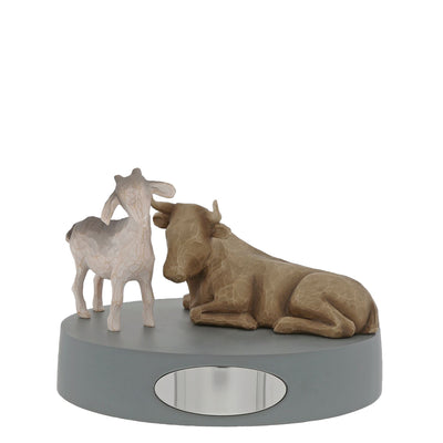 Ox and Goat Figurines by Willow Tree
