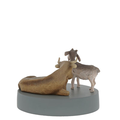 Ox and Goat Figurines by Willow Tree